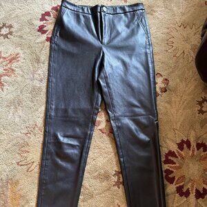 Zara Black Vegan Leather Pants